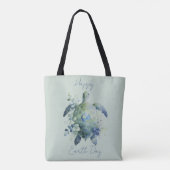 Happy Earth Day Turtle Design Tote Bag (Achterkant)