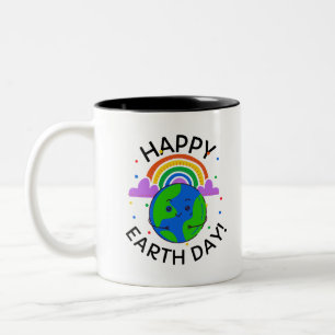 Happy Earth Day Tweekleurige Koffiemok