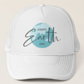 Happy Earth Day Typografie Trucker Pet (Voorkant)