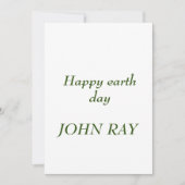 Happy Earth day-uitnodiging Kaart (Voorkant)