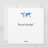 Happy Earth Day - Wereldbol Green Tree Water Conti Feestdagenkaart (Achterkant)