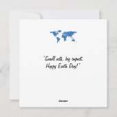 Happy Earth Day - Wereldbol Green Tree Water Conti Feestdagenkaart (Achterkant)