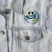 Happy Earth face Ronde Button 5,7 Cm (In situ)