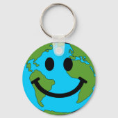 Happy Earth Face Sleutelhanger (Voorkant)