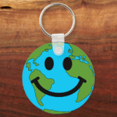Happy Earth Face Sleutelhanger (Voorkant)