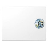 Happy Earth-gezicht Notitieblok (Voorkant)