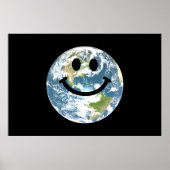 Happy Earth-gezicht Poster (Voorkant)