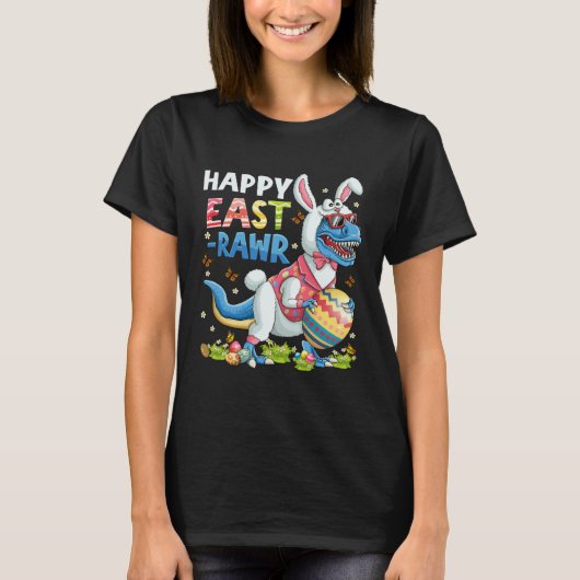 Happy East-Rawr Dino Dinosaur Easter Day For Toddl T-shirt (Voorkant)
