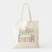 Happy Easte Green en Paarse Lettering Tote Bag (Achterkant)