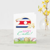 Happy Easter 2024 Wenskaart "Costa Rica" Kaart (Gele Bloem)