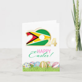 Happy Easter 2024 Wenskaart "Guyana" Kaart