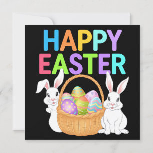 Happy Easter 2025 Eggs Bunny Schattige Konijn Feestdagenkaart