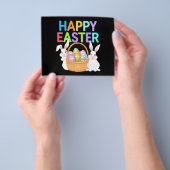 Happy Easter 2025 Eggs Bunny Schattige Konijn Flyer (Hand)