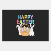 Happy Easter 2025 Eggs Bunny Schattige Konijn Inpakpapier Vel (Voorkant)