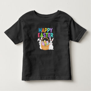 Happy Easter 2025 Eggs Bunny Schattige Konijn Kinder Shirts