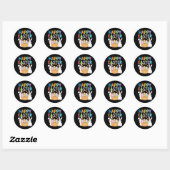 Happy Easter 2025 Eggs Bunny Schattige Konijn Ronde Sticker (Vel)