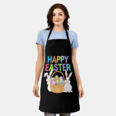 Happy Easter 2025 Eggs Bunny Schattige Konijn Schort (Gedragen)