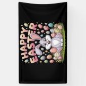 Happy Easter 2025 Eggs Bunny Schattige Konijn Spandoek (Verticaal)