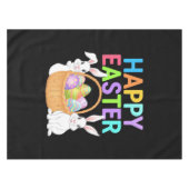 Happy Easter 2025 Eggs Bunny Schattige Konijn Tafelkleed (Voorkant (Horizontaal))