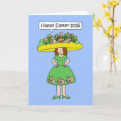 Happy Easter 2026 Kaart (Gele Bloem)