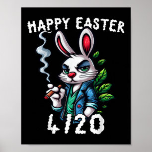 Happy Easter 4_20_2025 Grappige Paashaas Vrouwen W Poster