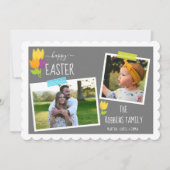 Happy Easter - Aangepast fotowastapeluidesholida Feestdagenkaart (Voorkant)