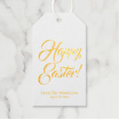 Happy Easter aangepaste script-calligrafie elegant Cadeaulabels (Voorkant)