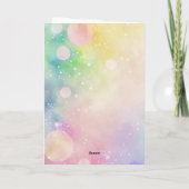 'Happy Easter' aangepaste tekst, Rainbow Easter Bu Kaart (Achterkant)