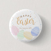 Happy Easter - Aangepaste Waterverf-eieren Ronde Button 3,2 Cm (Voorkant)