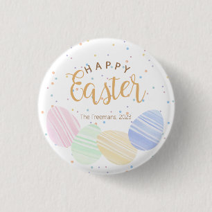 Happy Easter - Aangepaste Waterverf-eieren Ronde Button 3,2 Cm