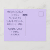 Happy Easter Abstract Floral Art Foto Lijst Postc Briefkaart (Achterkant)