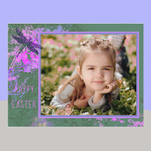 Happy Easter Abstract Floral Art Foto Lijst Postc