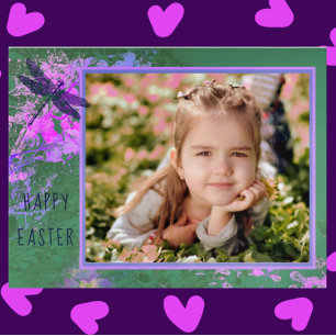 Happy Easter Abstract Floral Art Photo Lijst Briefkaart