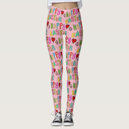 Happy Easter All-Over Print Leggings