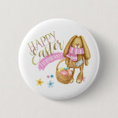 Happy Easter Allebunny ID640 Ronde Button 5,7 Cm (Voorkant)