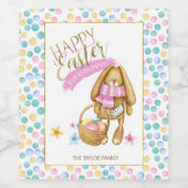 Happy Easter Allebunny ID640 Wijn Etiket (Enkel label)