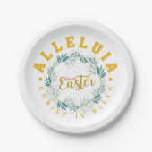 Happy Easter Alleluia Papieren Bordje (Voorkant)