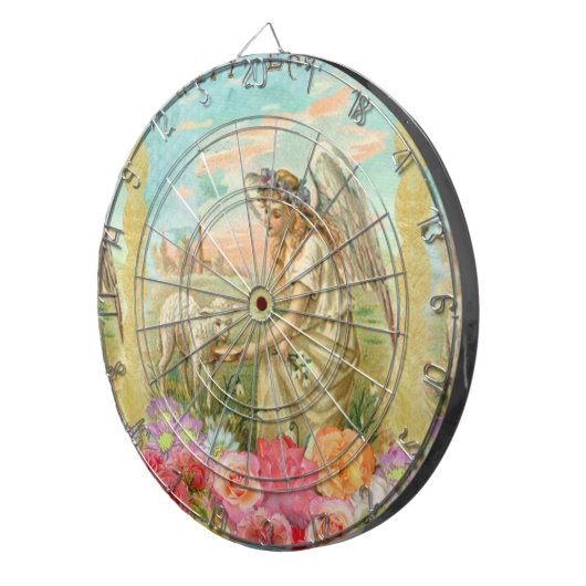 happy easter angel dartbord (Voorkant Rechts)