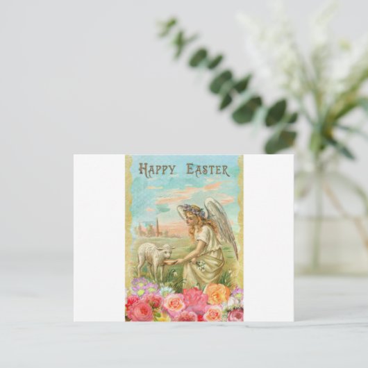 happy easter angel feestdagenkaart (Staand voorkant)