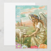 happy easter angel feestdagenkaart (Voorkant / Achterkant)