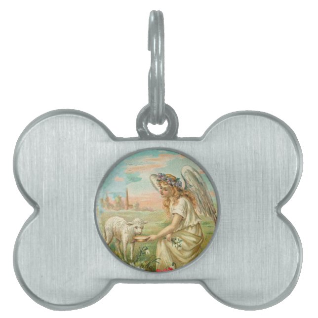 happy easter angel huisdieren naamplaatje (voorkant)