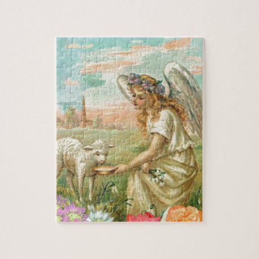 happy easter angel legpuzzel (Verticaal)