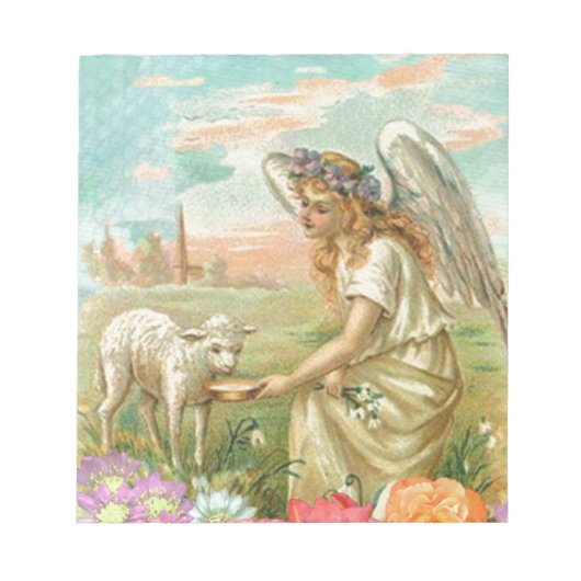 happy easter angel notitieblok (Voorkant)