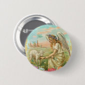 happy easter angel ronde button 5,7 cm (Voorkant /achterkant)