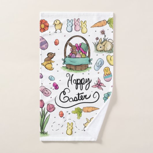 Happy Easter Art Bad Handdoek (Handdoek)