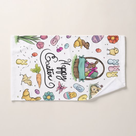 Happy Easter Art Bad Handdoek (Handdoek)