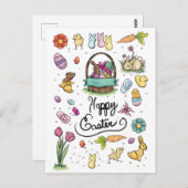 Happy Easter Art Briefkaart (Voorkant / Achterkant)