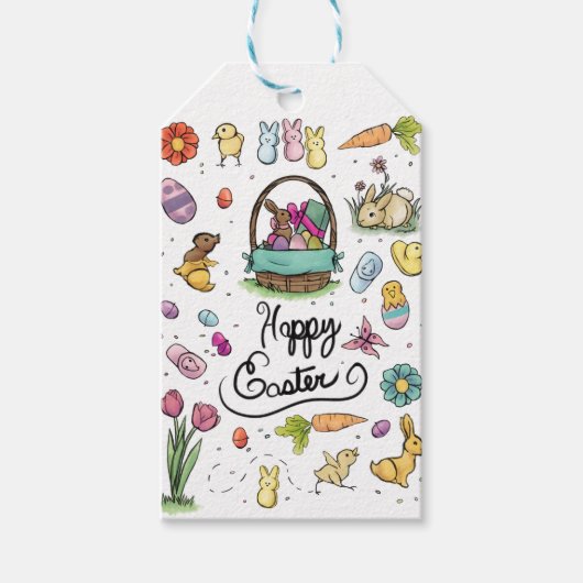 Happy Easter Art Cadeaulabel (Voorkant)