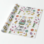 Happy Easter Art Cadeaupapier (Uitgerold)
