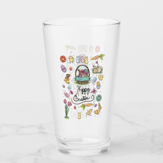 Happy Easter Art Glas (Achterkant)